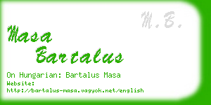 masa bartalus business card